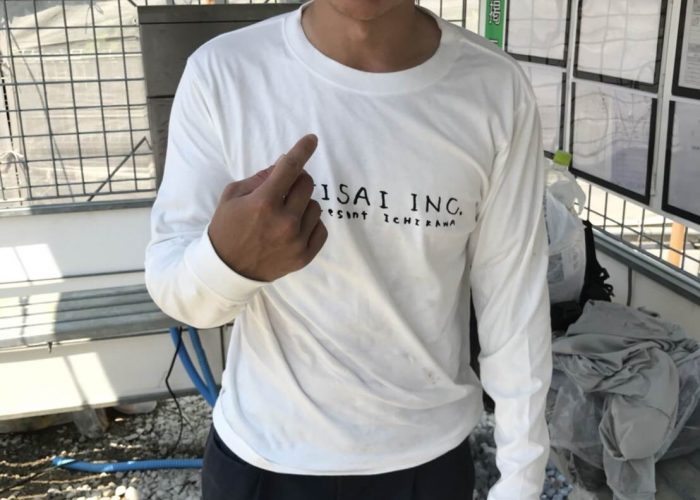 事務所に余っていたTシャツでデザインや素材など試しがてらプリントしてみました٩( ᐛ )و